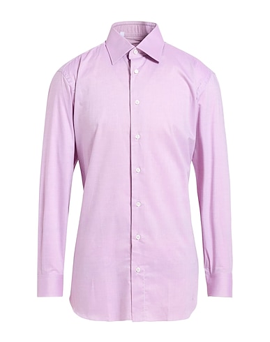 BRIONI Solid colour shirt Mauve 100% Cotton