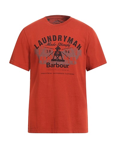 BARBOUR T-shirt Rust 100% Cotton