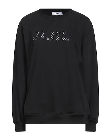 JIJIL Sweatshirt Black 85% Cotton, 15% Polyester