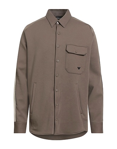 EMPORIO ARMANI Sweatshirt Khaki 76% Cotton, 18% Polyester, 6% Elastane