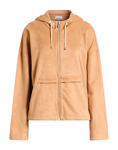 PINKO C-CLIQUE Hooded track jacket  Sand 80% Polyester, 12% Viscose, 8% Elastane