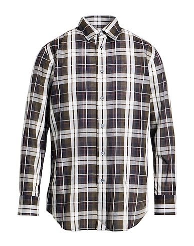 BRIONI Checked shirt 88% Cotton, 12% Linen