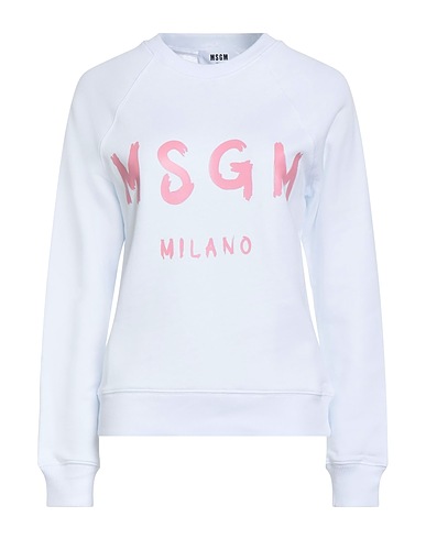 MSGM Felpa Bianco 100% Cotone