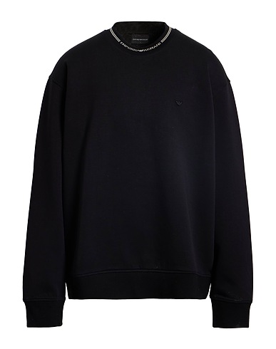 EMPORIO ARMANI Sweatshirt Black 76% Cotton, 18% Polyester, 6% Elastane