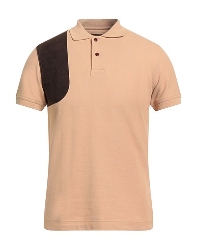 BARBOUR Polo shirt Sand 100% Cotton, Polyester