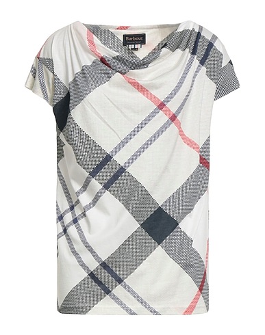 BARBOUR T-shirt SUMMER TARTAN White 70% Lyocell, 30% Cotton