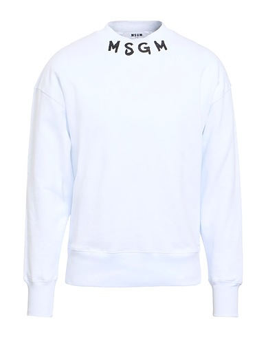 MSGM Felpa Bianco 100% Cotone