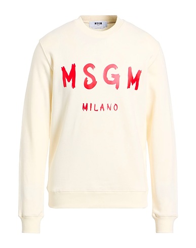 MSGM Sweatshirt Elfenbein 100% Baumwolle