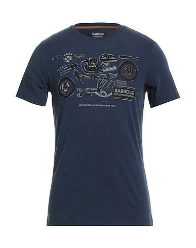 BARBOUR T-shirt INTERNATIONAL Midnight blue 100% Cotton