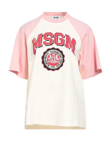 MSGM T-shirt Ivory 100% Cotton