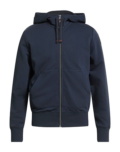 PARAJUMPERS Hooded track jacket  Midnight blue 85% Cotton, 15% Polyester