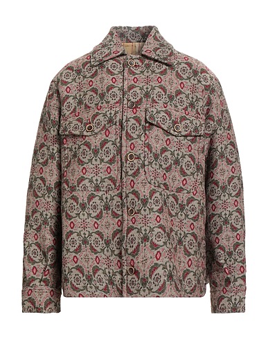 UMA WANG Patterned shirt Taupe 88% Virgin Wool, 12% Cotton