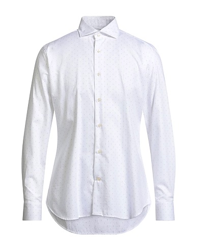 GUGLIELMINOTTI Camicia fantasia Bianco 100% Cotone