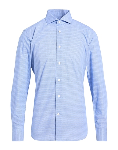 GUGLIELMINOTTI Patterned shirt Blue 100% Cotton