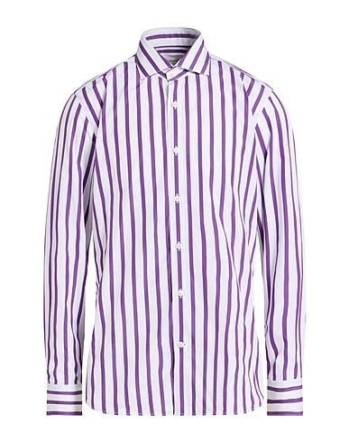 GUGLIELMINOTTI Chemise à rayures Violet 100% Coton