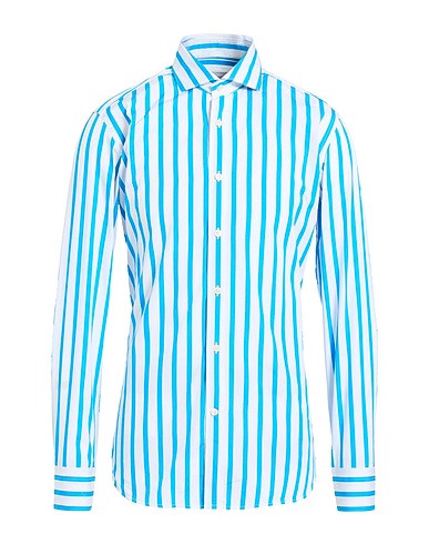 GUGLIELMINOTTI Striped shirt Azure 100% Cotton