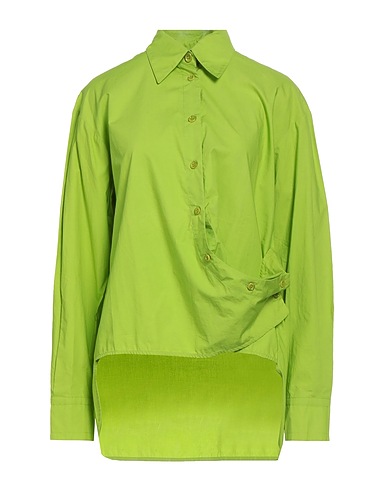 LOW CLASSIC Camisas y blusas lisas Verde lima 100% Algodón