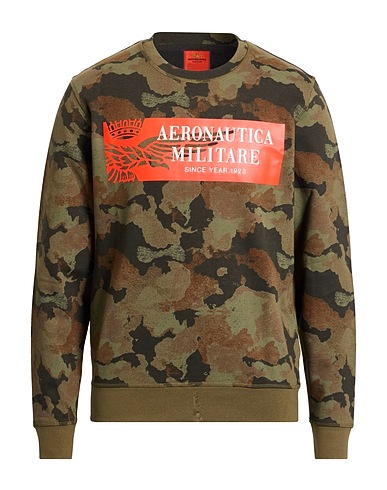 AERONAUTICA MILITARE Sweatshirt Military green 80% Cotton, 20% Polyester