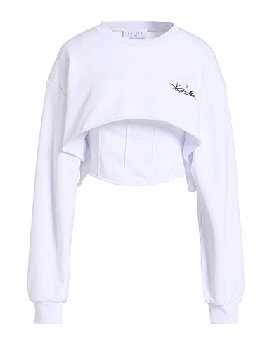 GAëLLE Paris Sweatshirt White 90% Cotton, 10% Polyester