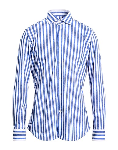 GUGLIELMINOTTI Camicia a righe Blu 74% Poliammide, 26% Elastan