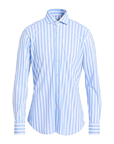 GUGLIELMINOTTI Striped shirt Light blue 74% Polyamide, 26% Elastane