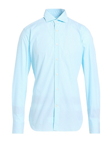GUGLIELMINOTTI Striped shirt Sky blue 100% Cotton