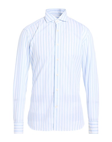 GUGLIELMINOTTI Striped shirt Sky blue 100% Cotton