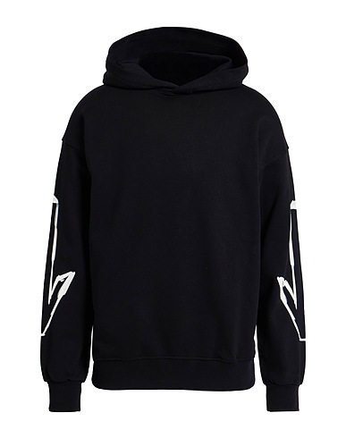 DISCLAIMER Hooded track jacket  Black 100% Cotton