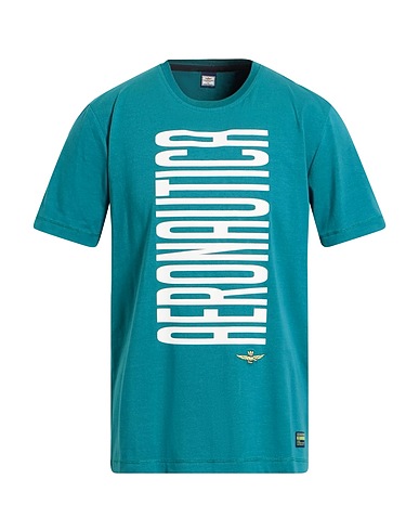 AERONAUTICA MILITARE T-shirt Deep teal 92% Cotton, 8% Elastane