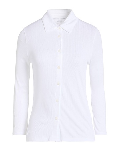 MAJESTIC FILATURES Solid colour shirts & blouses White 94% Viscose, 6% Elastane