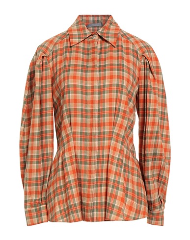 ALBERTA FERRETTI Checked shirt Orange 100% Cotton