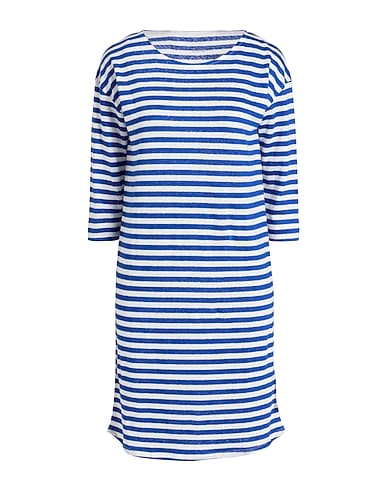 MAJESTIC FILATURES Short dress Blue 94% Linen, 6% Elastane