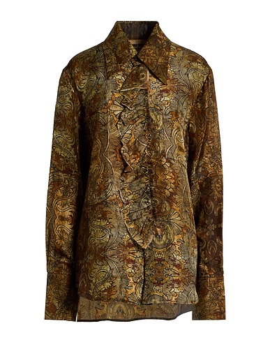 UMA WANG Floral shirts & blouses 50% Viscose, 50% Cupro