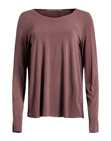 TRANSIT T-shirt PAR-SUCH Light brown 92% Viscose, 8% Elastane
