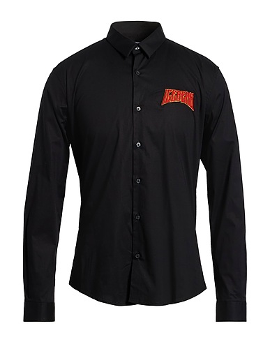ICEBERG Shirts Black 97% Cotton, 3% Elastane