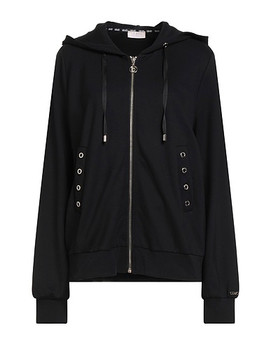 LIU •JO Hooded sweatshirt BETTER Black 82% Viscose, 13% Polyamide, 5% Elastane, Cotton