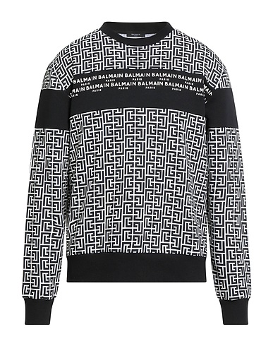 BALMAIN 트레이닝 상의 블랙 100% 코튼, 엘라스테인