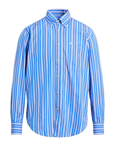 CALIBAN Gestreiftes Hemd Hellblau 100% Baumwolle