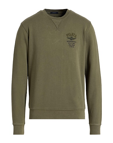 AERONAUTICA MILITARE Φούτερ Στρατιωτικό πράσινο 100% Βαμβάκι