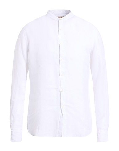 XACUS Camicia in lino Bianco 100% Lino