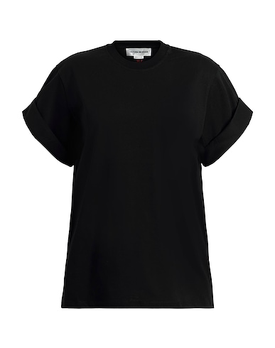 VICTORIA BECKHAM Basic T-Shirt Black 100% Organic cotton, Elastane
