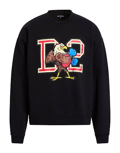DSQUARED2 Sweatshirt Schwarz 100% Baumwolle