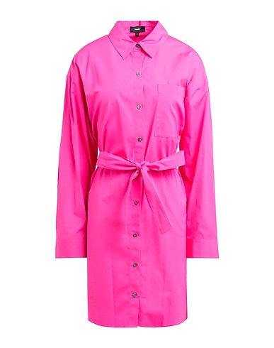 THEORY Shirt dress Fuchsia 100% Cotton