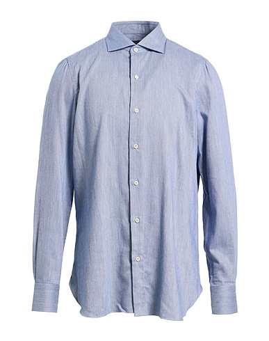 FINAMORE 1925 Рубашка в полоску Иссиня-чёрный 91% Хлопок, 9% Кашемир