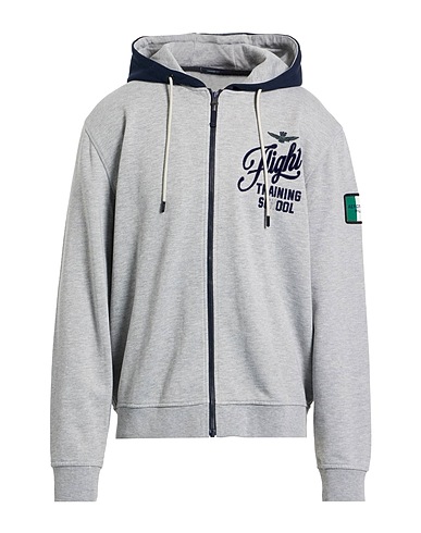 AERONAUTICA MILITARE Hooded sweatshirt Grey 100% Cotton