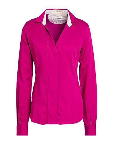 LE SARTE PETTEGOLE Solid colour shirts & blouses Magenta 89% Viscose, 9% Wool, 2% Elastane