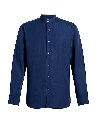 CARUSO Solid colour shirt 100% Tencel™