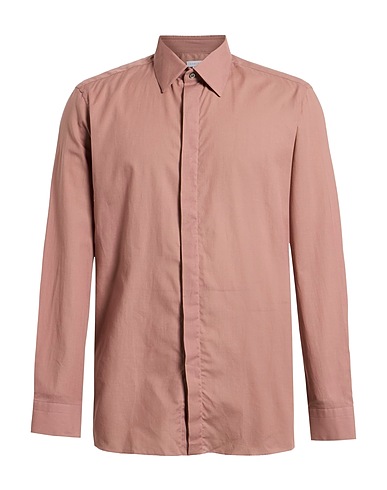 CARUSO Camicia tinta unita Rosa antico 100% Cotone