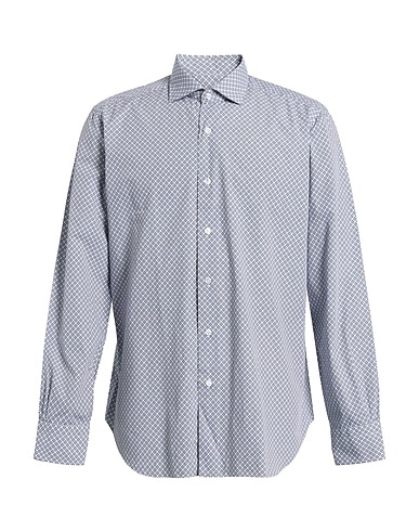 BARBA Napoli Camicia fantasia CULTO Blu chiaro 100% Cotone