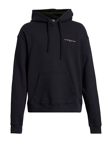 IH NOM UH NIT Hooded sweatshirt Black 100% Cotton, Elastane